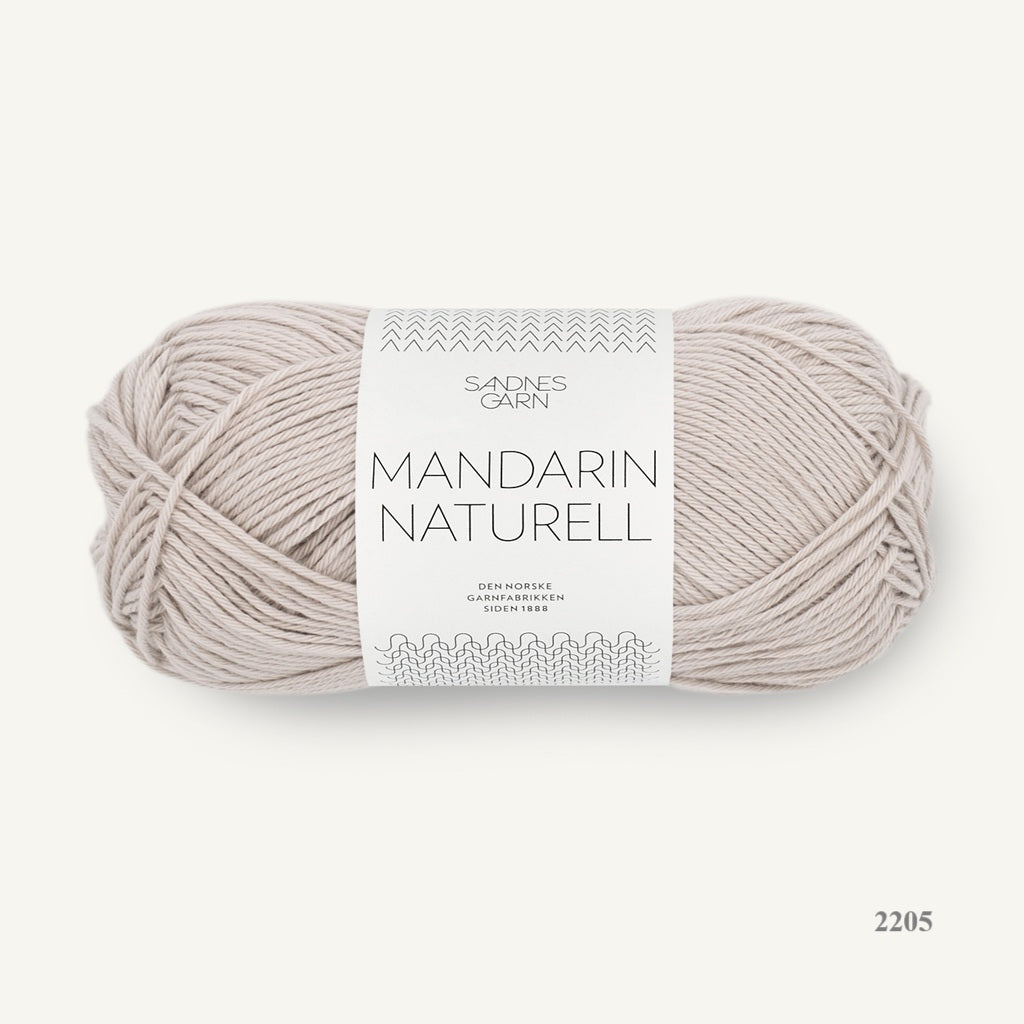 Mandarin Naturell in 2205 by Sandnes is available to buy in the UK from Ida's House.