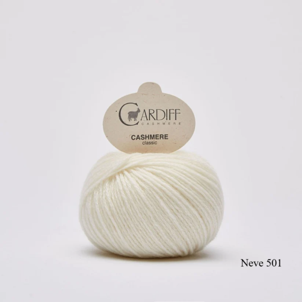 Cardiff Cashmere Classic Neve 501 is available to buy online from Ida's House Lewes Yarn shop