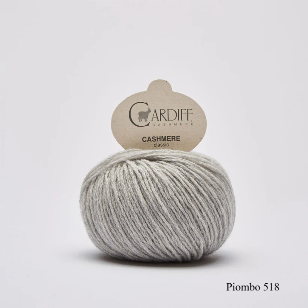 Cardiff Cashmere Classic Piombo 518 is available to buy online from Ida's House Lewes Yarn shop