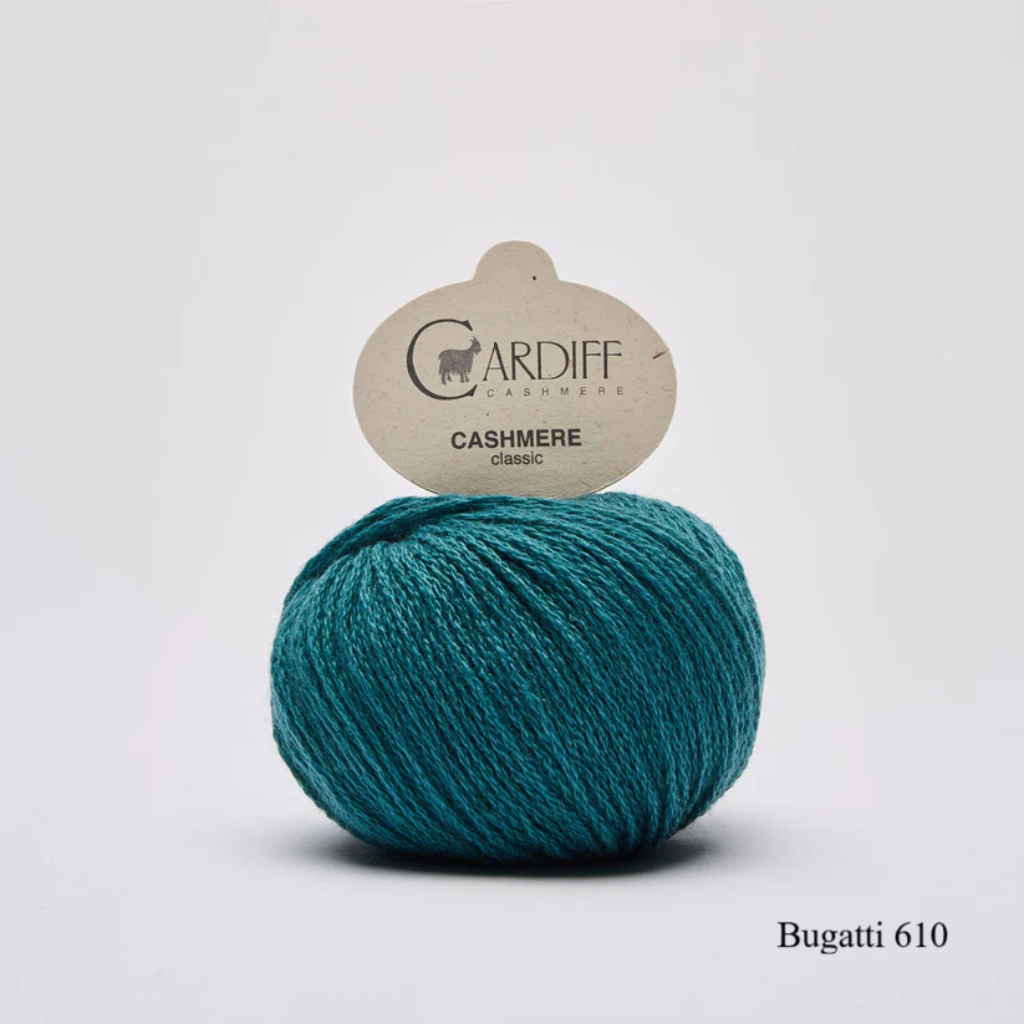 Cardiff Cashmere Classic Bugatti 610 is available to buy online from Ida's House Lewes Yarn shop