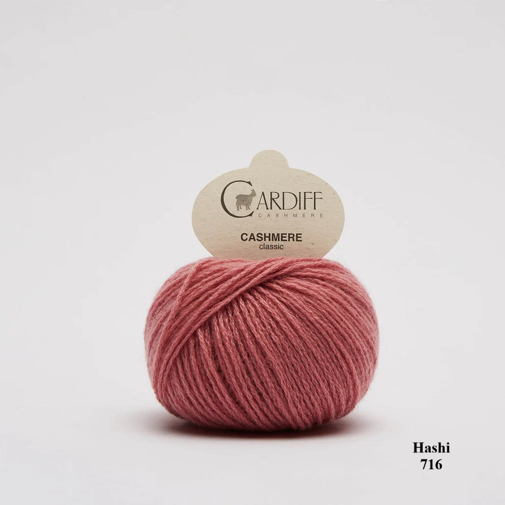 Cardiff Cashmere Classic Hashi 716is available to buy online from Ida's House Lewes Yarn shop