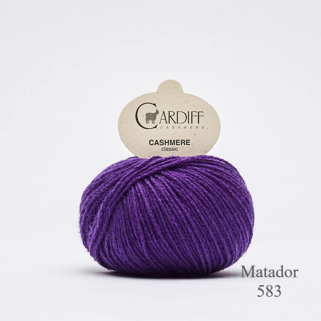 Cardiff Cashmere Classic Matador 583 is available to buy online from Ida's House Lewes Yarn shop