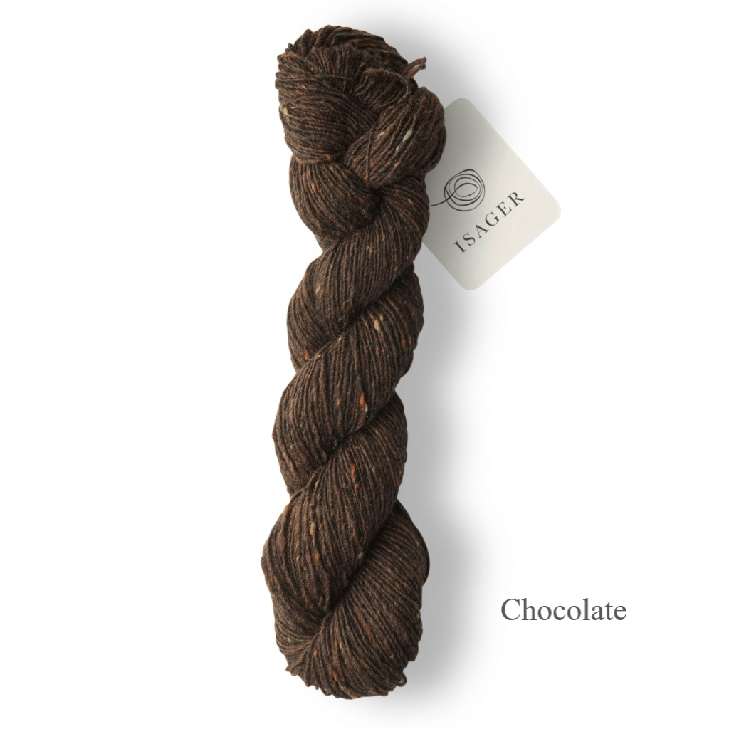 Isager Tweed Chocolate is available to buy online from Ida's House