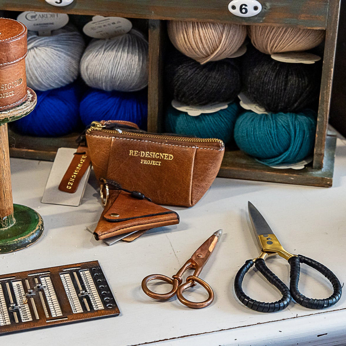 Scissors at Ida's House Yarn Shop.