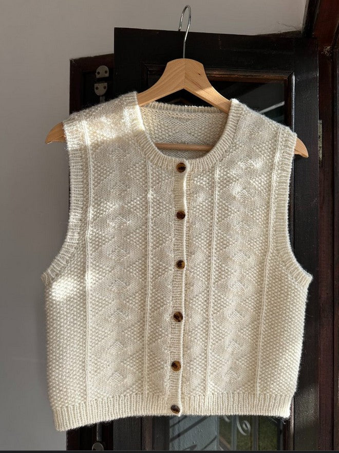 PetiteKnit Esther Vest Pattern - Hard Copy