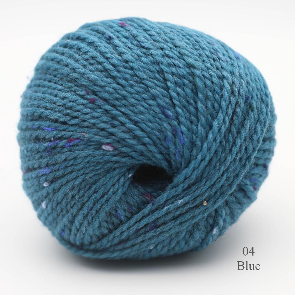 04 Blue Hamilton Tweed yarn from BC Garn is available to buy online from UK wool shop, Ida's House.