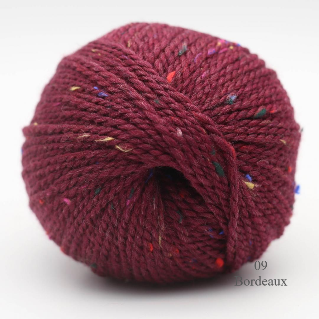 08 Bordeaux Hamilton Tweed yarn from BC Garn is available to buy online from UK wool shop, Ida's House.