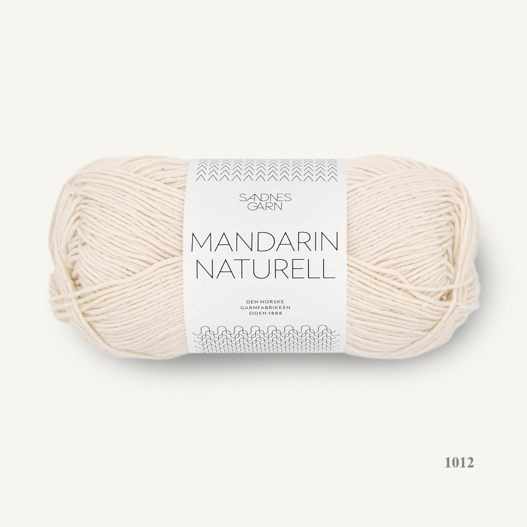 Garn Mandarin Naturell in 1012 by Sandnes is available to buy in the UK from Ida's House. 