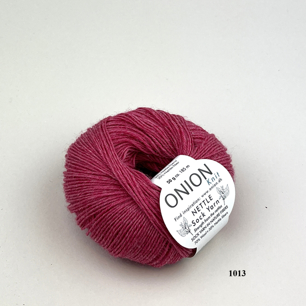 Pink 1013 Onion Nettle Sock Yarn is available to buy online from UK wool shop, Ida's House.