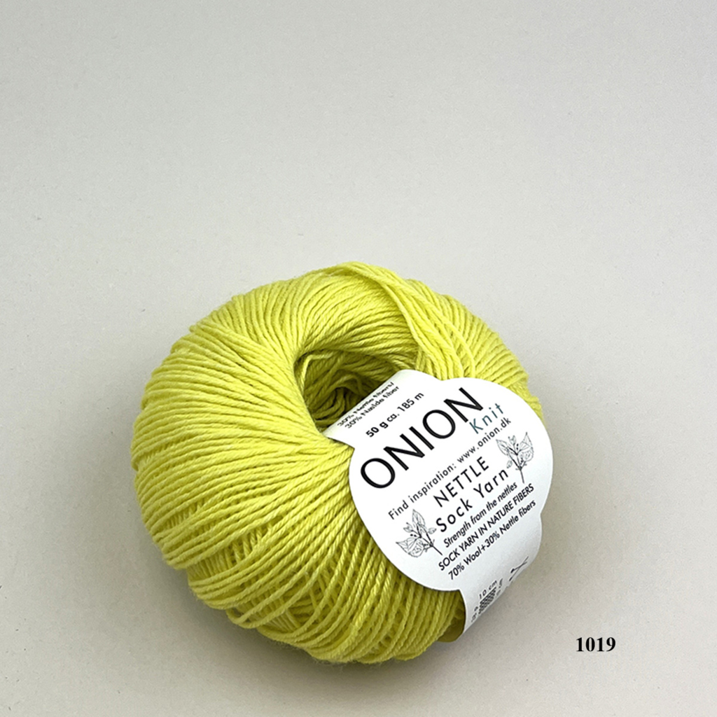 Lemon 1019 Onion Nettle Sock Yarn is available to buy online from UK wool shop, Ida's House.