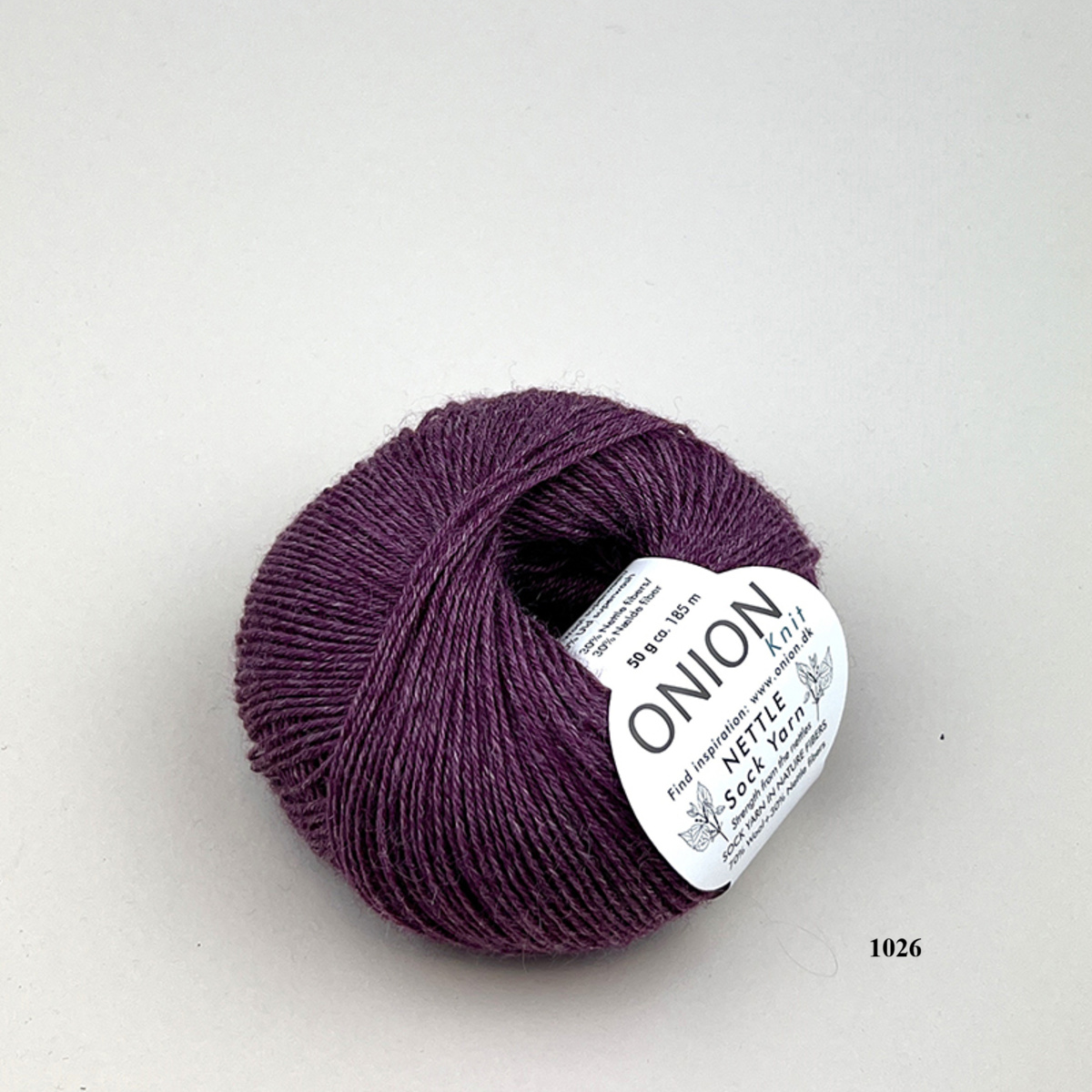 Purple 1016 Onion Nettle Sock Yarn is available to buy online from UK wool shop, Ida's House.