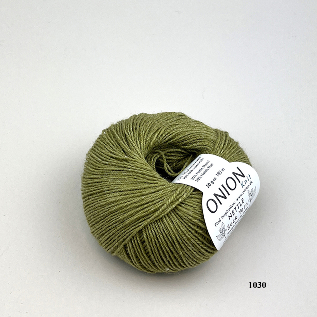 Olive Green Onion Nettle Sock Yarn is available to buy online from UK wool shop, Ida's House.