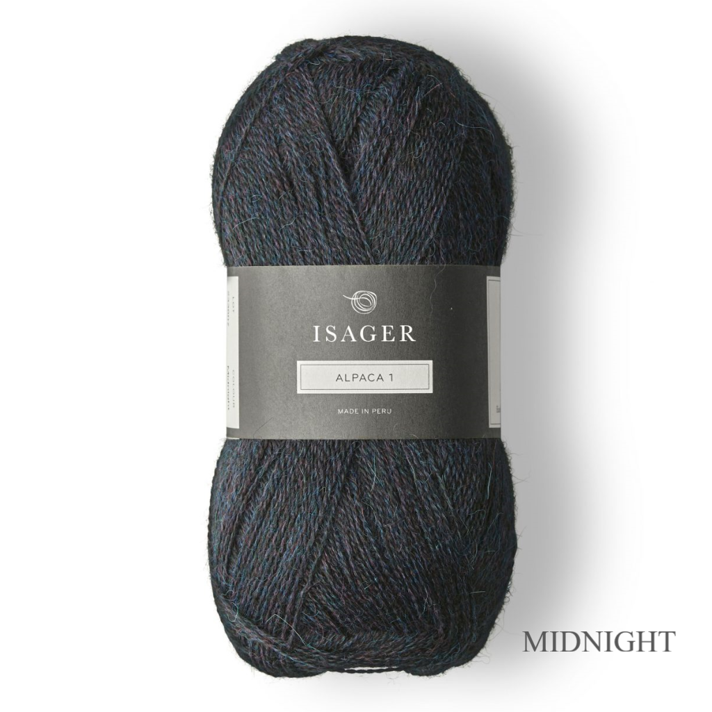 Isager Alpaca 1 MIDNIGHT is available to buy online from UK wool shop, Ida's House.