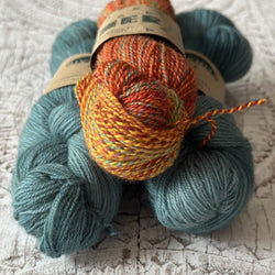 The Alpine bloom sweater kit is available to buy from UK wool shop Ida's House.