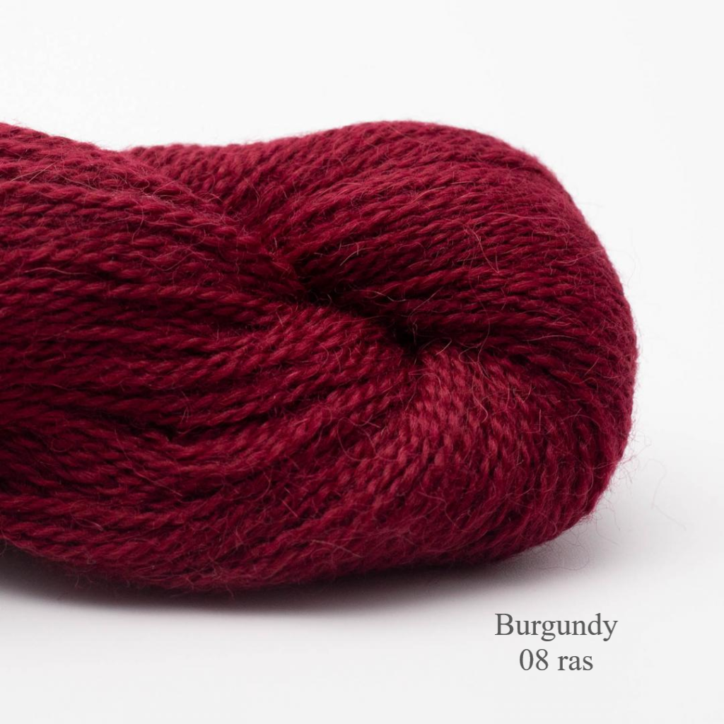 Burgundy BC Garn Baby Alpaca Yarn - Light Fingering yarn is available to buy online from UK wool shop, Ida's House.