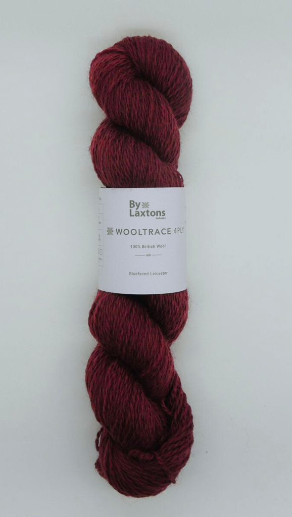 Wooltrace 4 ply_Claret_is available online from Idas House 