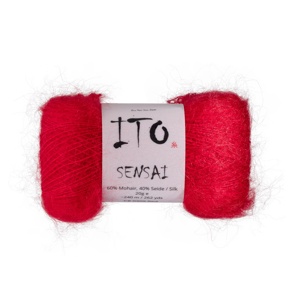 309 Red Silk Mohair from Ito is available to buy online from UK wool shop, Ida's House.