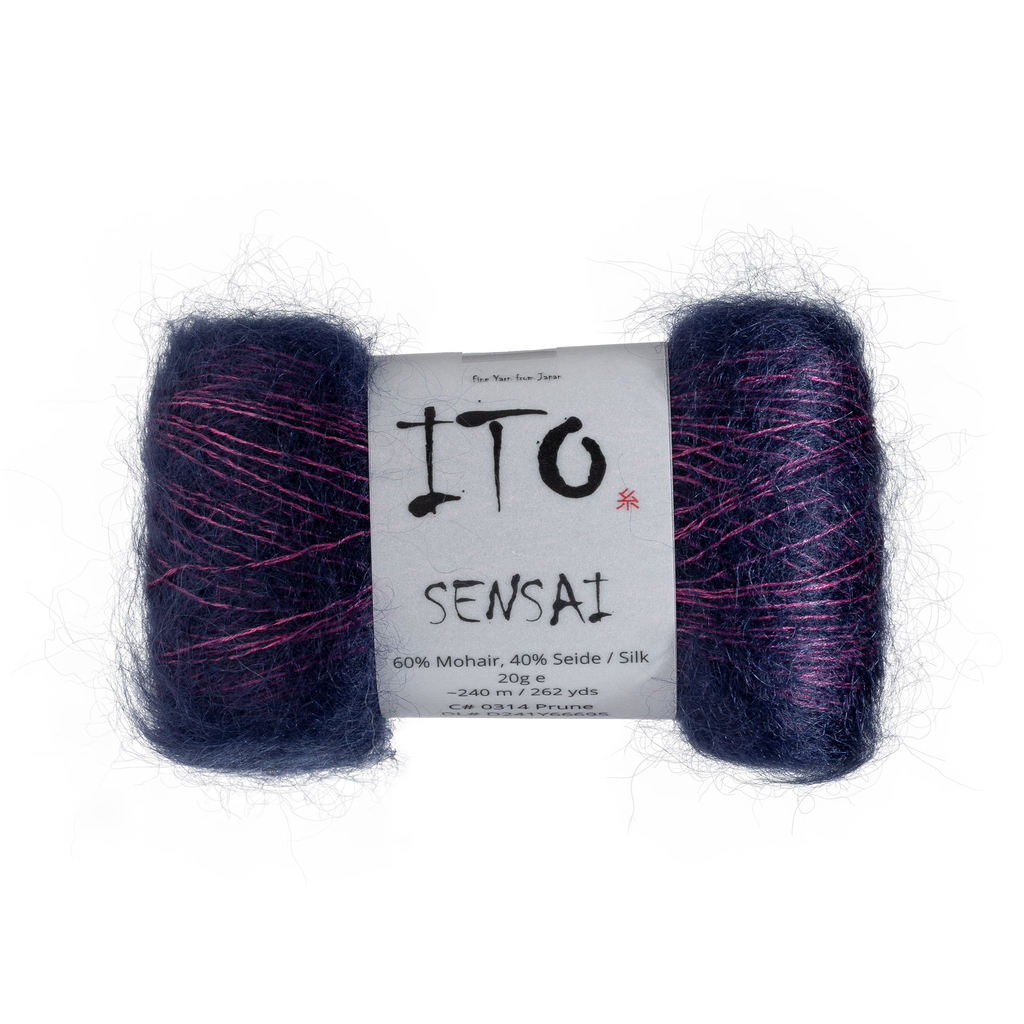 314 Prune Silk Mohair from Ito is available to buy online from UK wool shop, Ida's House.