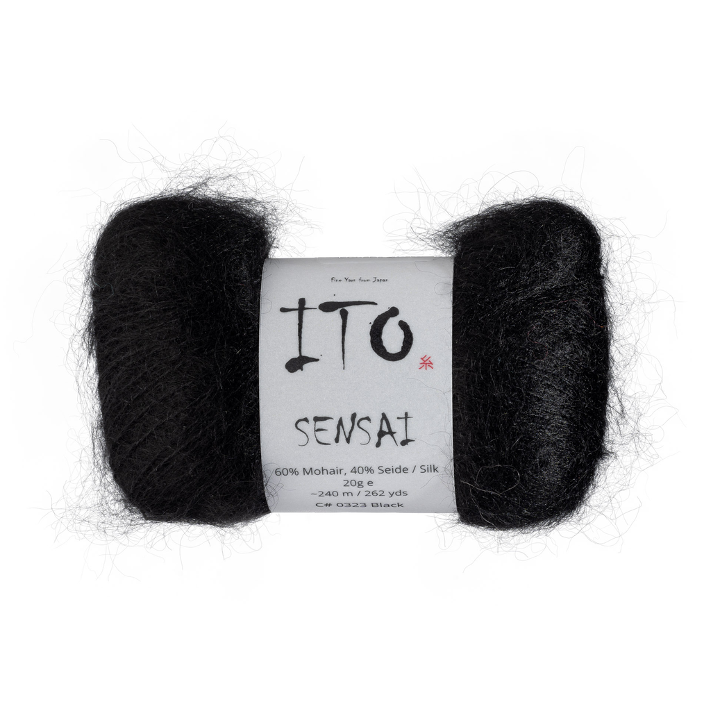 323 Black Silk Mohair from Ito is available to buy online from UK wool shop, Ida's House.