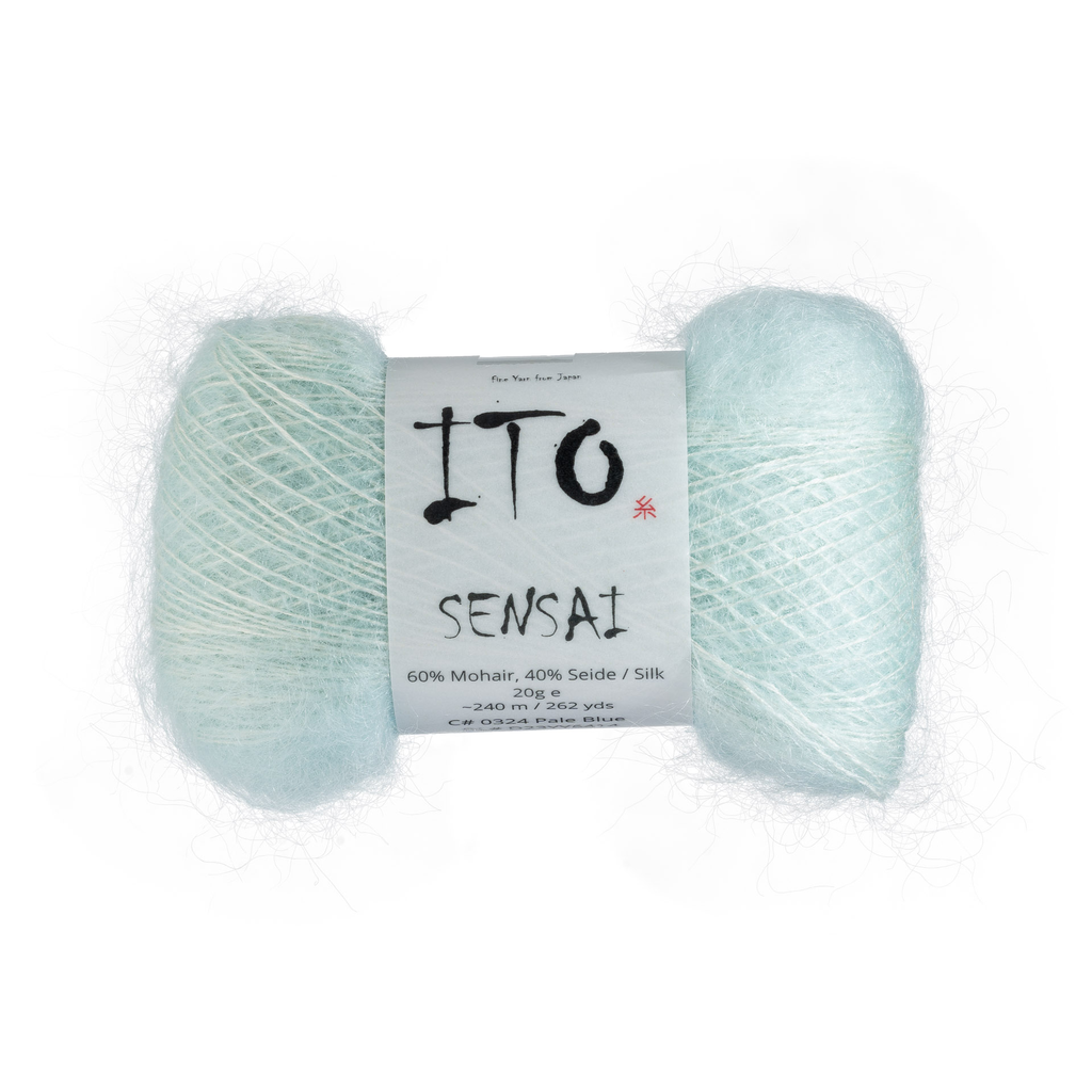 324 Pale Blue Silk Mohair from Ito is available to buy online from UK wool shop, Ida's House.