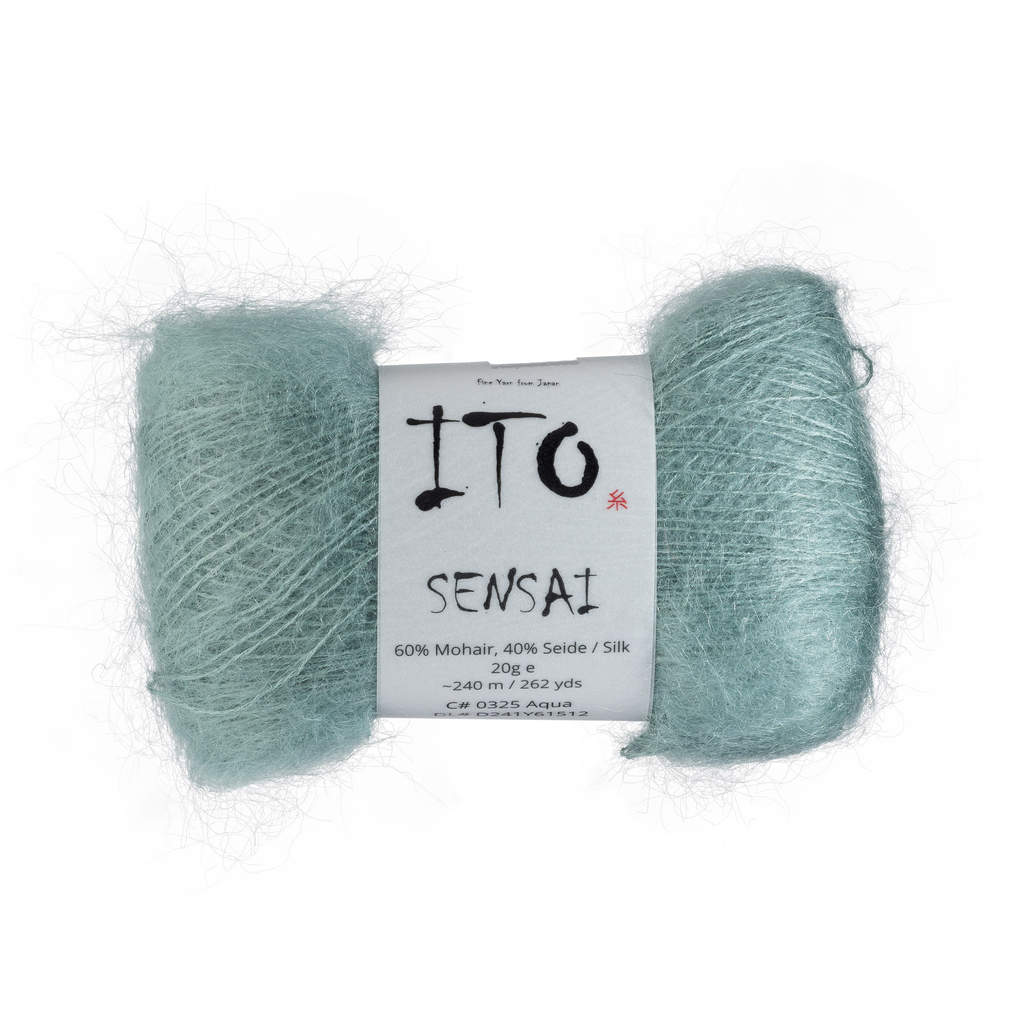 325 Aqua Silk Mohair from Ito is available to buy online from UK wool shop, Ida's House.