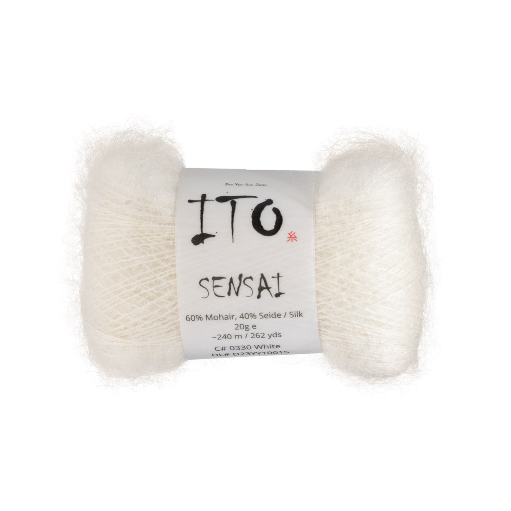330 White Silk Mohair from Ito is available to buy online from UK wool shop, Ida's House.
