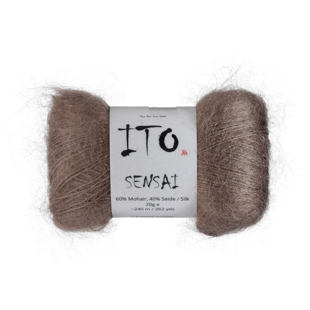 332 Coffee Silk Mohair from Ito is available to buy online from UK wool shop, Ida's House.