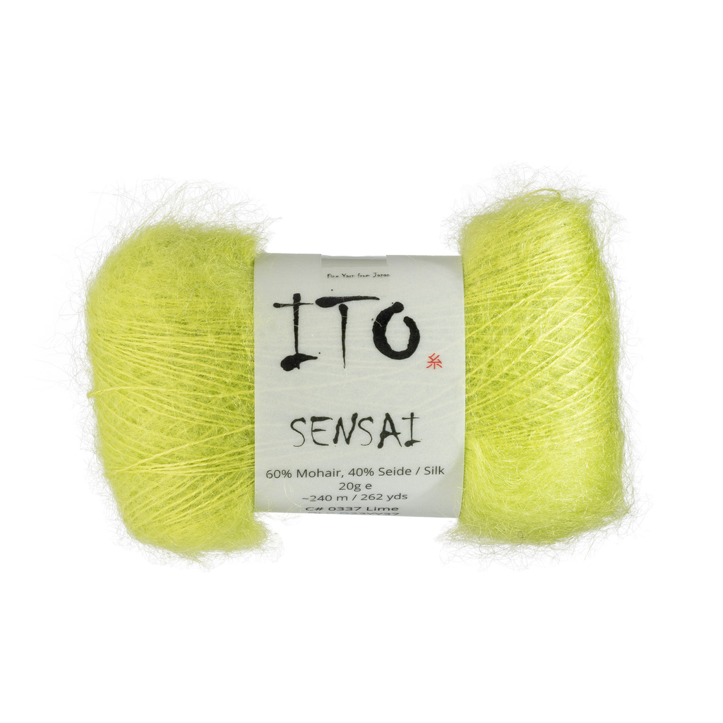 337 Lime  Silk Mohair from Ito is available to buy online from UK wool shop, Ida's House.