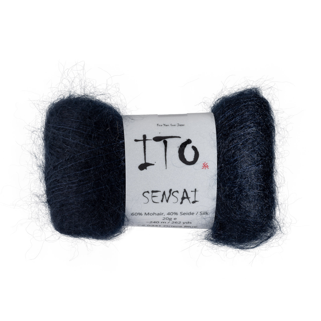 341 Orient Blue Silk Mohair from Ito is available to buy online from UK wool shop, Ida's House.