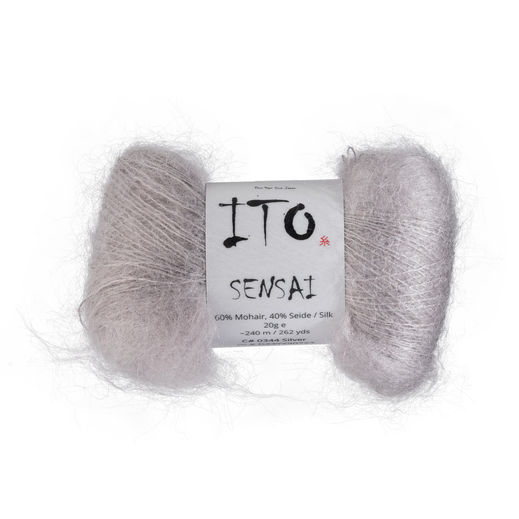 344 Silver Silk Mohair from Ito is available to buy online from UK wool shop, Ida's House.