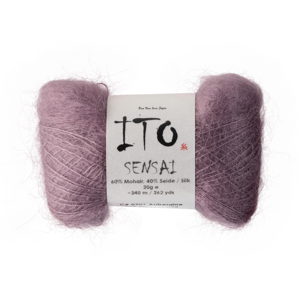 701 Aubergine Silk Mohair from Ito is available to buy online from UK wool shop, Ida's House.