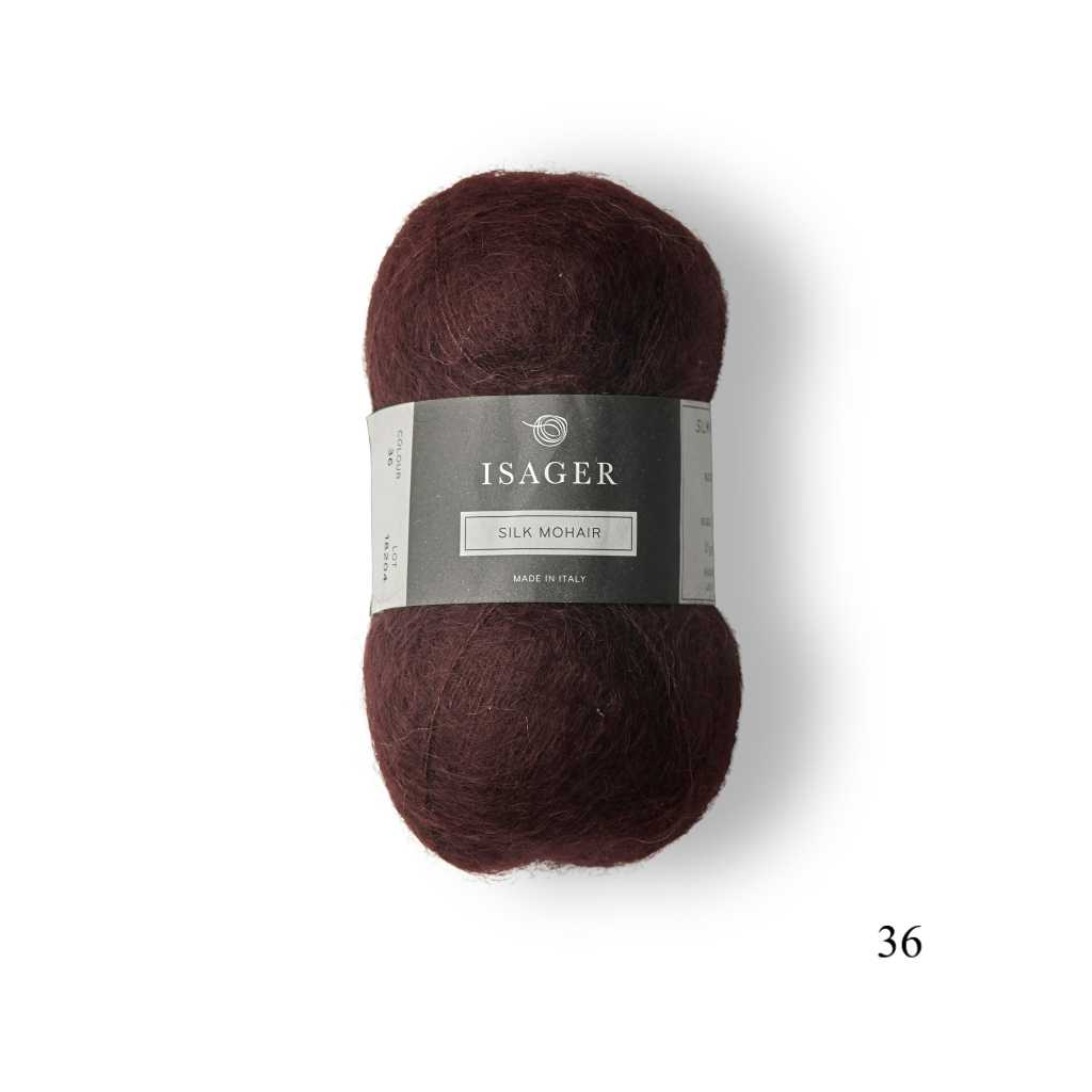 36 Isager Silk Mohair is available to buy online from UK wool shop, Ida's House.