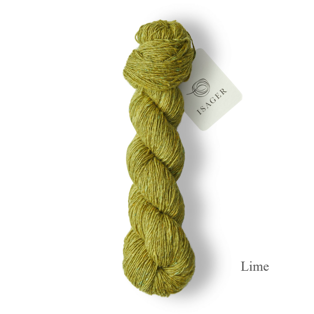 Isager Tweed Lime is available to order online from Ida's House