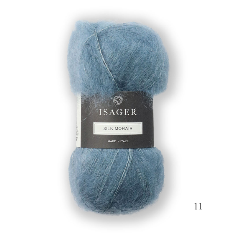 11 Isager Silk Mohair is available to buy online from UK wool shop, Ida's House.