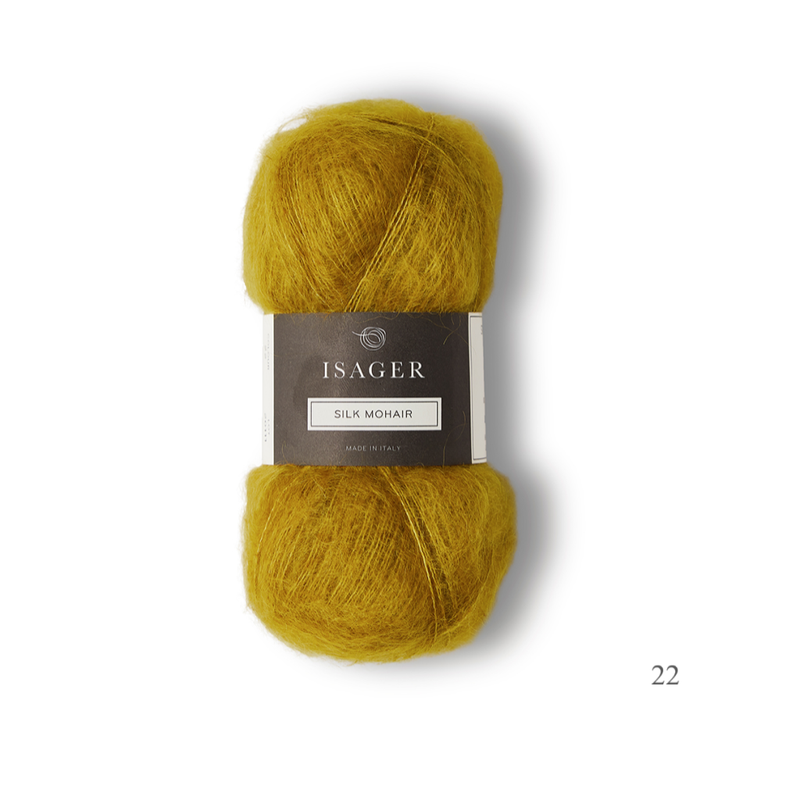 22 Isager Silk Mohair is available to buy online from UK wool shop, Ida's House.