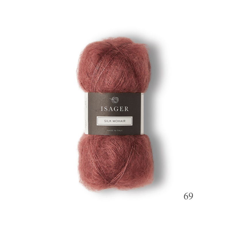 69 Isager Silk Mohair is available to buy online from UK wool shop, Ida's House.