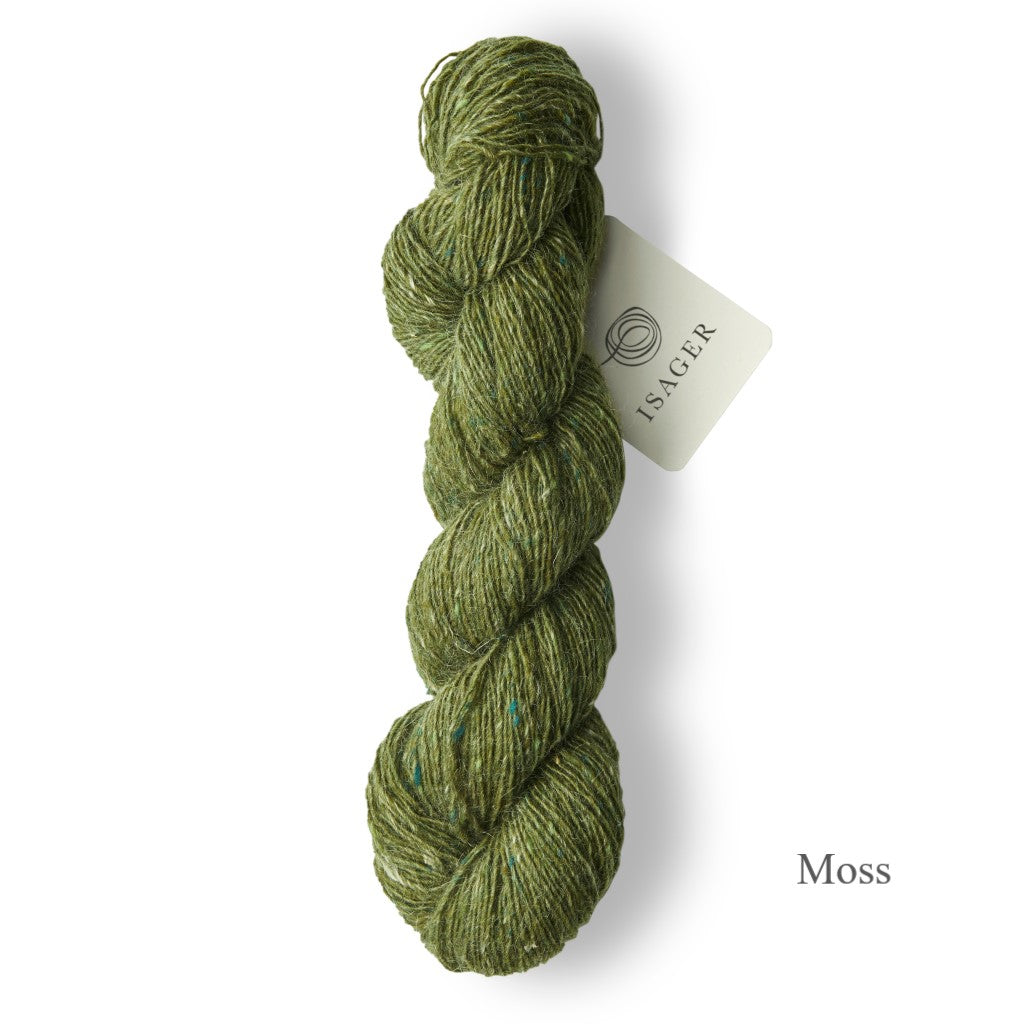 Moss Isager Tweed yarn is available to buy online from UK wool shop, Ida's House. 