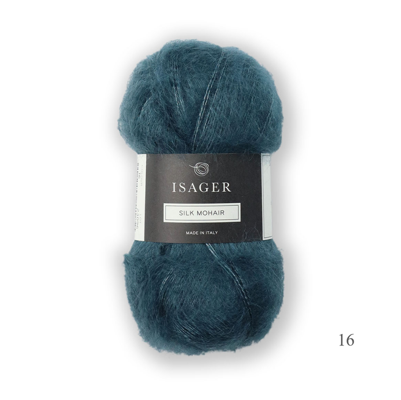 16 Isager Silk Mohair is available to buy online from UK wool shop, Ida's House.
