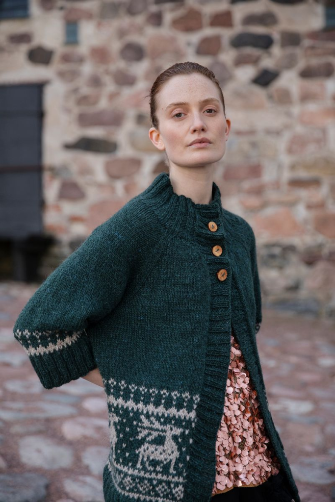 Knitted Kalevala 11 is available to buy online from Ida's House yarn shop