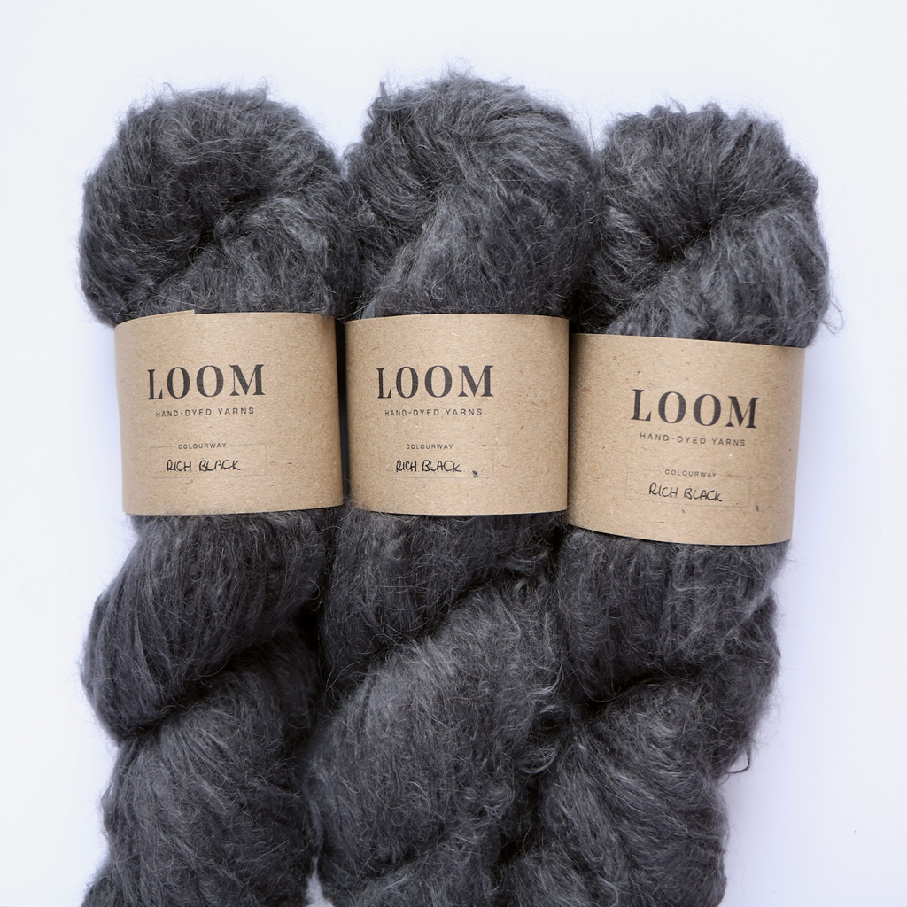 Loom Suri Alpaca Rich Black is available to buy on line from Ida's House Sussex based yarn shop