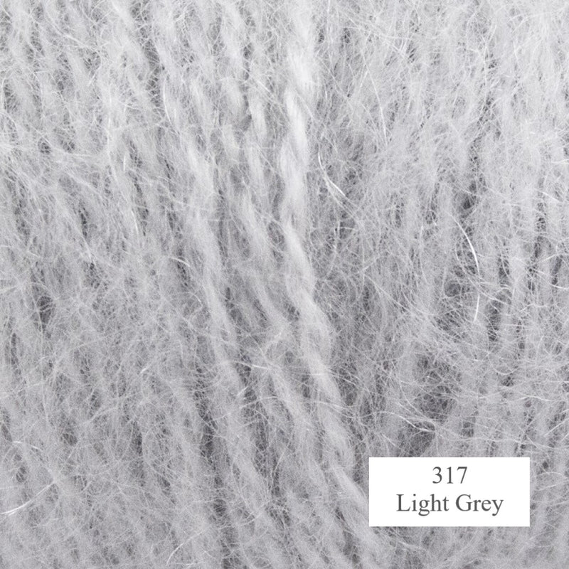 317 Light Grey Mohair and Wool Yarn from Onion is available to buy online from UK wool shop, Ida's House.