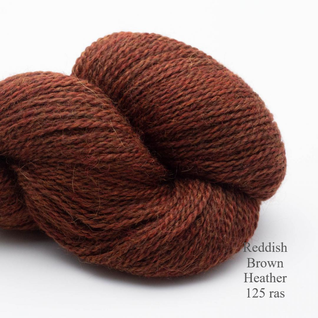 Reddish Brown Heather  BC Garn Baby Alpaca Yarn - Light Fingering yarn is available to buy online from UK wool shop, Ida's House.