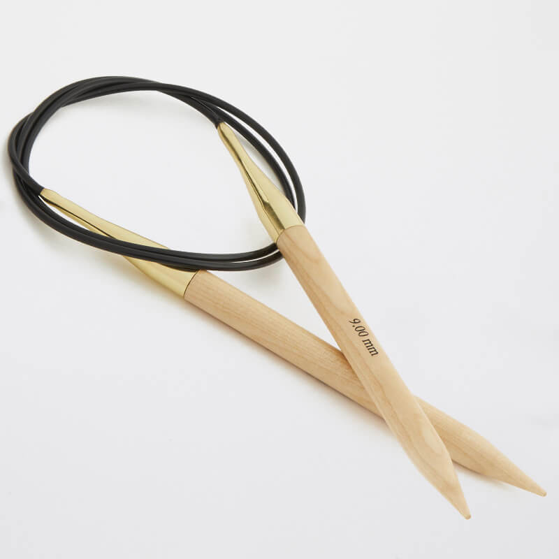 Knit Pro Basix Wood Fixed Circular Needles 80 cm