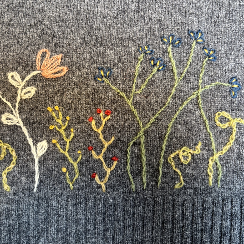 Embroidery on Knits - workshop - 17th January 10.30 to 12.30