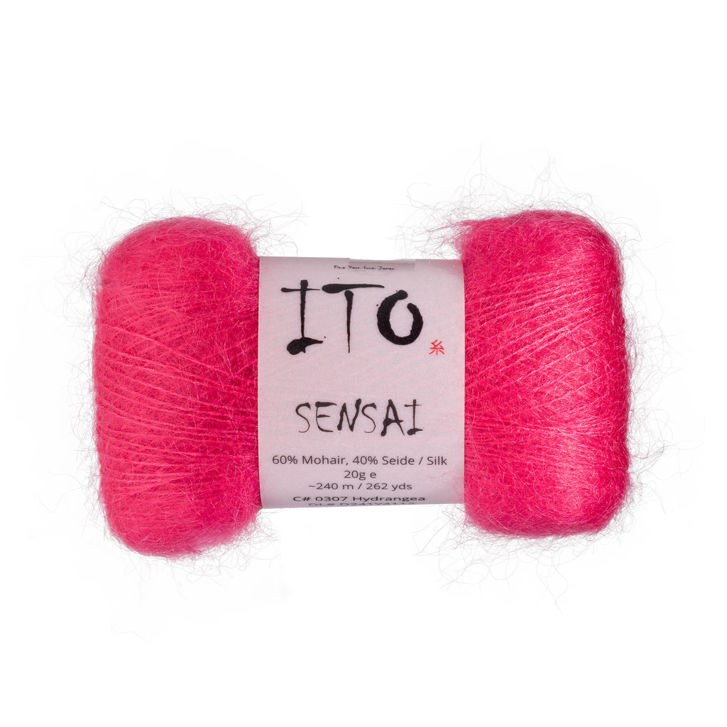 307 Hydrangea Silk Mohair from Ito Sensai yarn is available to buy online from UK wool shop, Ida's House.