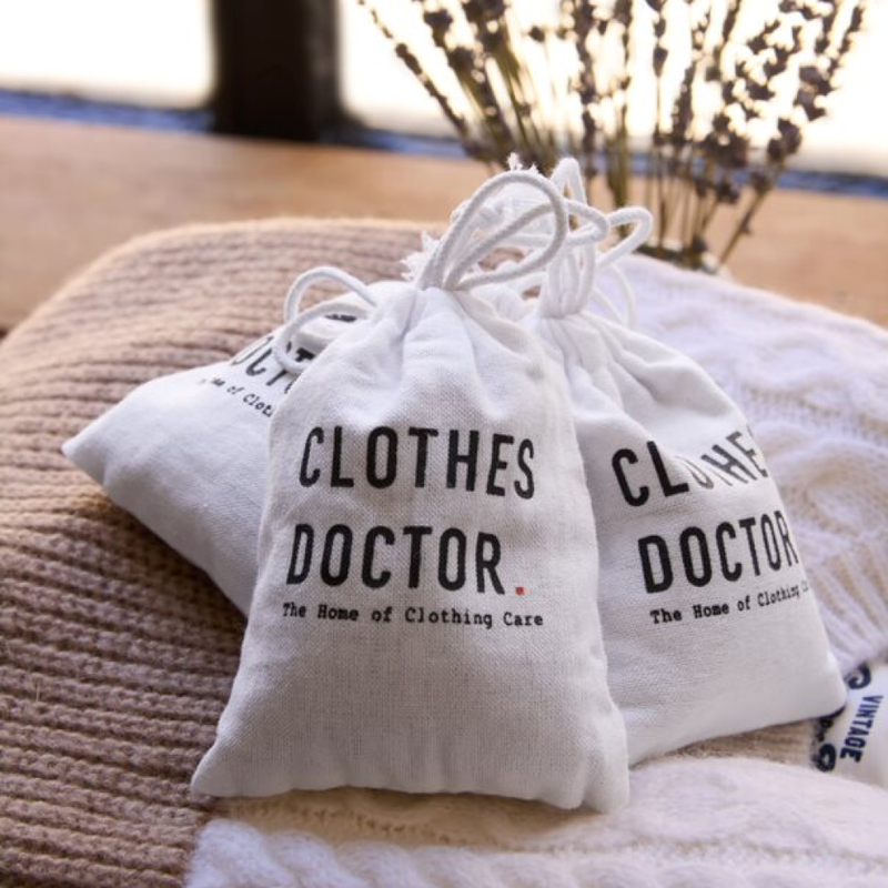 Clothes Doctor Wardrobe scent bags are available to buy online from UK wool shop, Ida's House. 