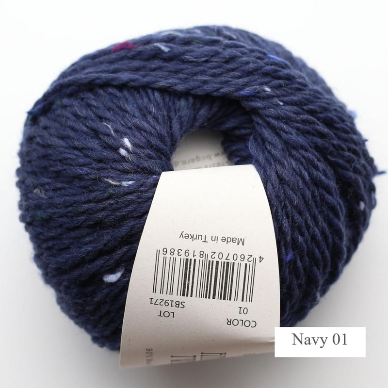 Navy Hamilton Tweed yarn from BC Garn is available to buy online from UK wool shop, Ida's House.