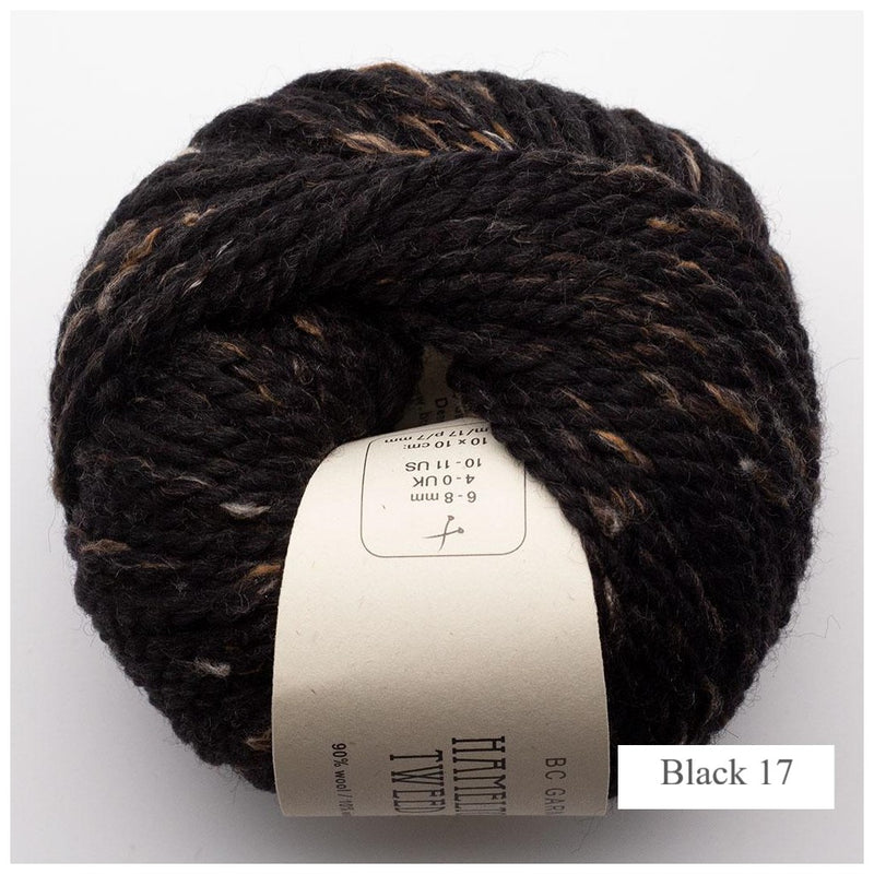 Black Hamilton Tweed yarn from BC Garn is available to buy online from UK wool shop, Ida's House.