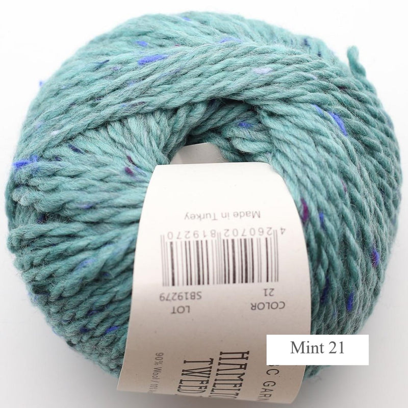 Mint Hamilton Tweed yarn from BC Garn is available to buy online from UK wool shop, Ida's House.