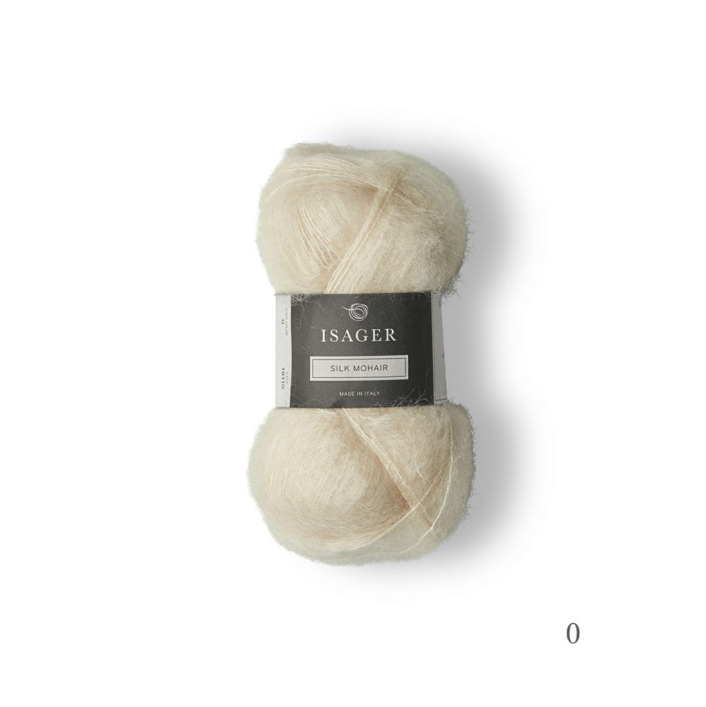 Isager Silk Mohair in 0 is available to buy online from UK wool shop, Ida's House.